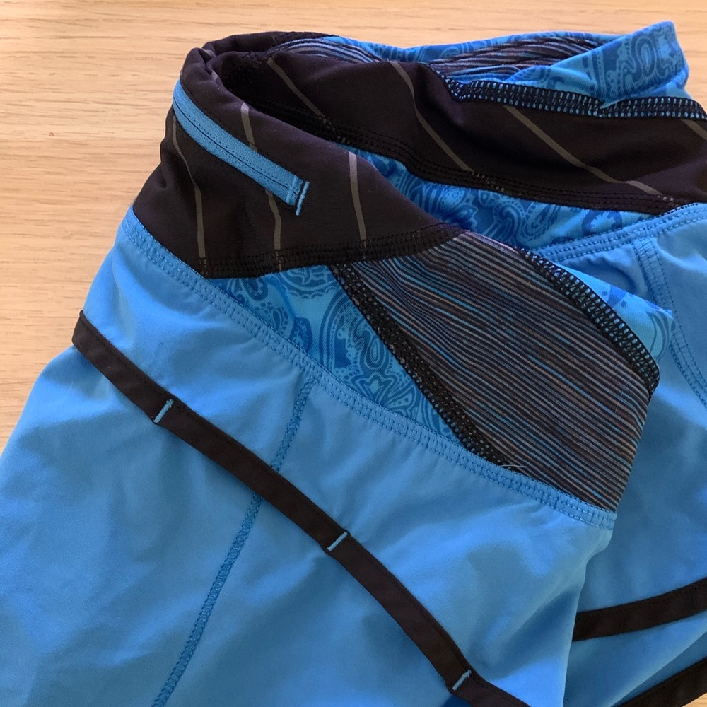 Blue Lulu Lemon Speed Shorts